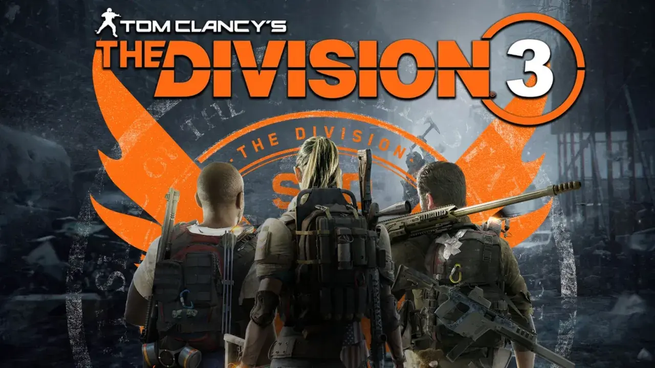 Tres agentes de The Division 3, con equipo táctico y armas, se preparan para la misión.