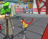 Personajes de Hi-Fi Rush en un entorno futurista.