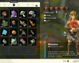 Link recolecta manzanas, un ingrediente clave para recetas en Zelda Tears of the Kingdom.