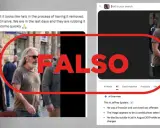 Un hombre con barba y pelo largo camina por la calle, desmintiendo rumores sobre su muerte. La imagen, que se viralizó como "la última noche", es falsa.