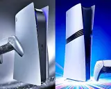 Dos consolas PlayStation 5 con mandos. Perfectas para tus juegos estrategia PS5.