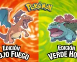 Charizard y Venusaur, protagonistas de Pokémon Rojo Fuego y Verde Hoja, listos para la aventura en Nintendo Switch.