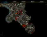 Mapa del juego Baldur's Gate 3, mostrando la zona de la Forja Adamantina en el Underdark.