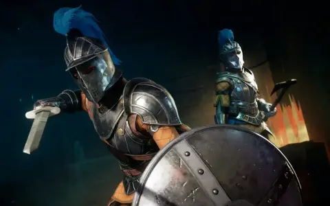 Dos guerreros con armadura y plumas azules, listos para la batalla. Sus armas y escudos sugieren que están construyendo un nuevo mundo.