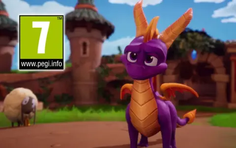 Spyro el dragón morado, ideal para juegos PS4 para niños. ¡Aventura y diversión garantizadas!