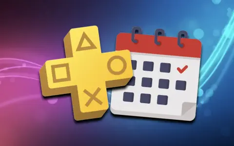 El logo de PS Plus junto a un calendario con una marca de verificación, anunciando los juegos gratis de PS Plus febrero.