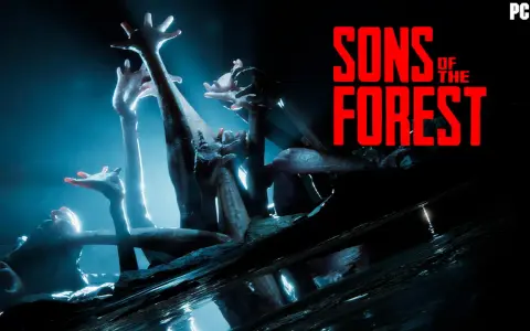Manos pálidas emergen de la oscuridad en the forest 2, un grito silencioso en la penumbra.