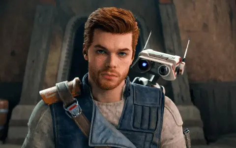 Cal Kestis y su droide BD-1, listos para la aventura en Star Wars Jedi Survivor.