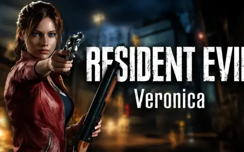 Claire Redfield, con su icónica chaqueta roja, empuña un arma en Resident Evil: Code: Veronica.