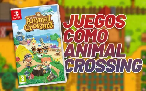 Caja de Animal Crossing: New Horizons, con personajes adorables y un paisaje isleño. Ideal para quienes buscan juegos como Animal Crossing en PS5.