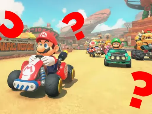Mario, Luigi, Bowser y otros compiten en una pista desértica, ¿será esta la nueva aventura de Mario Kart 9?