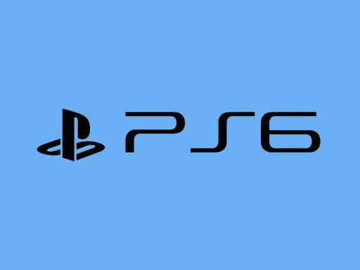 El logo de PlayStation 6 en negro sobre fondo azul. ¡La espera para cuando sale la Play 6 se hace larga!