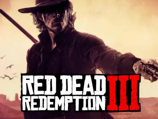 Un pistolero con un rifle al hombro y una pistola en mano, listo para la acción en Red Dead Redemption 3.