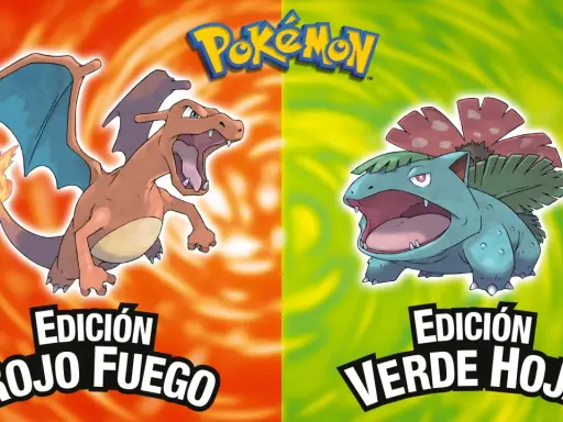 Charizard y Venusaur, protagonistas de Pokémon Rojo Fuego y Verde Hoja, listos para la aventura en Nintendo Switch.