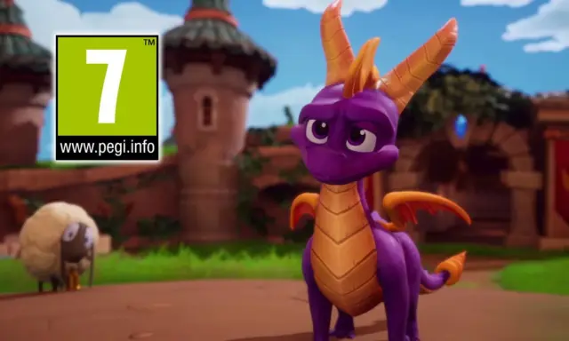 Spyro el dragón morado, ideal para juegos PS4 para niños. ¡Aventura y diversión garantizadas!