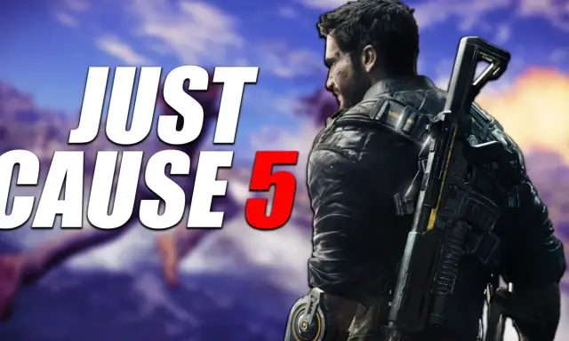 Rico Rodríguez se prepara para la acción en Just Cause 5, con su rifle listo para la próxima aventura explosiva.