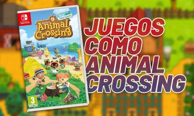 Caja de Animal Crossing: New Horizons, con personajes adorables y un paisaje isleño. Ideal para quienes buscan juegos como Animal Crossing en PS5.