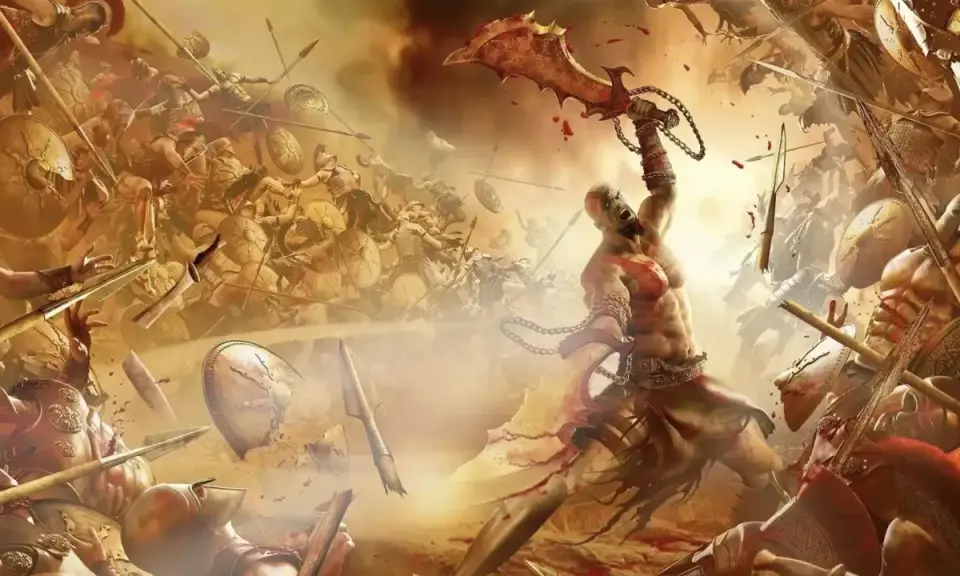 Kratos desata su furia en una batalla épica, blandiendo su hoja del caos. ¡El nuevo God of War llega con acción brutal!