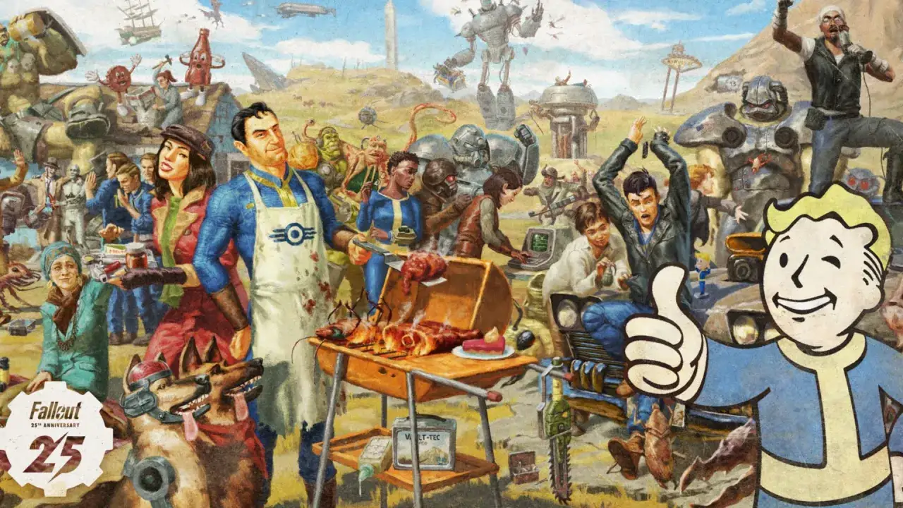 Una barbacoa post-apocalíptica con personajes de Fallout 4 DLC, ¡todo un festín!