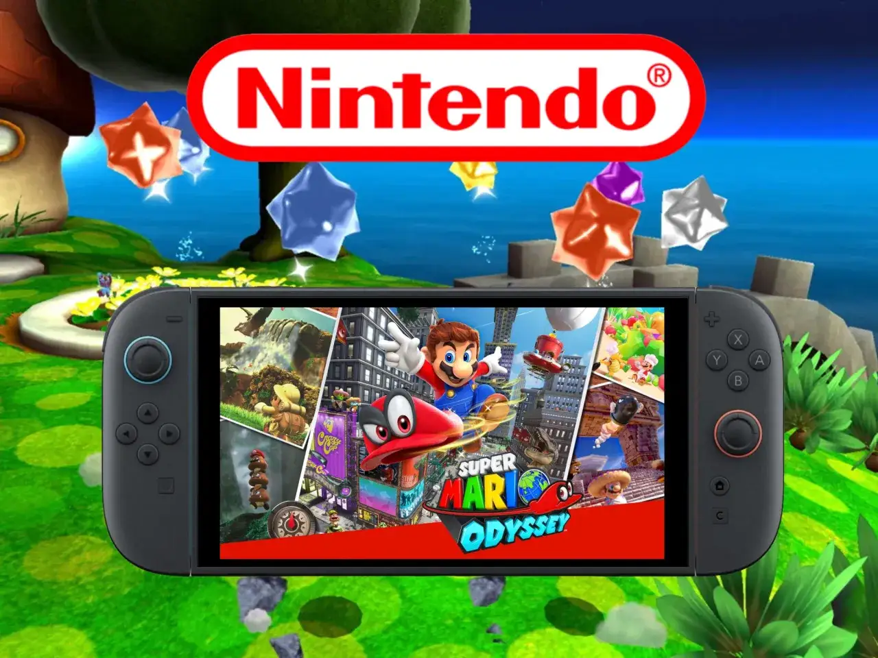 Nintendo Switch con Super Mario Odyssey, soñando con Mario Odyssey 2.