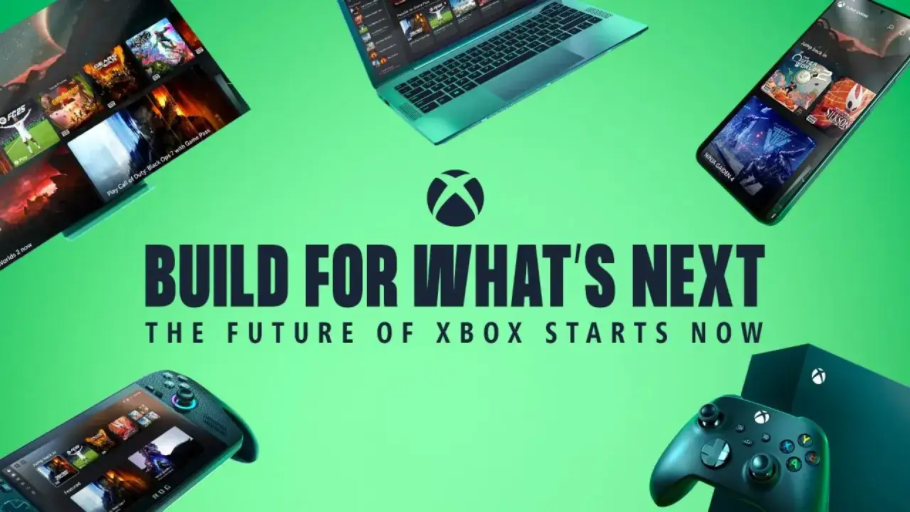 Dispositivos Xbox, mando y portátil mostrando los mejores juegos Xbox. El futuro de Xbox empieza ahora.
